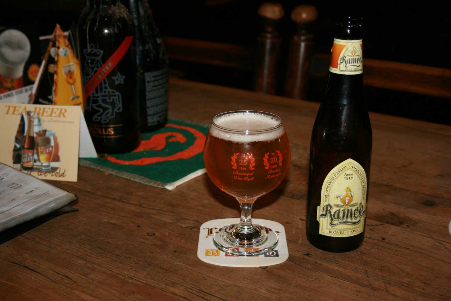 A bottle of Ramee Beer
